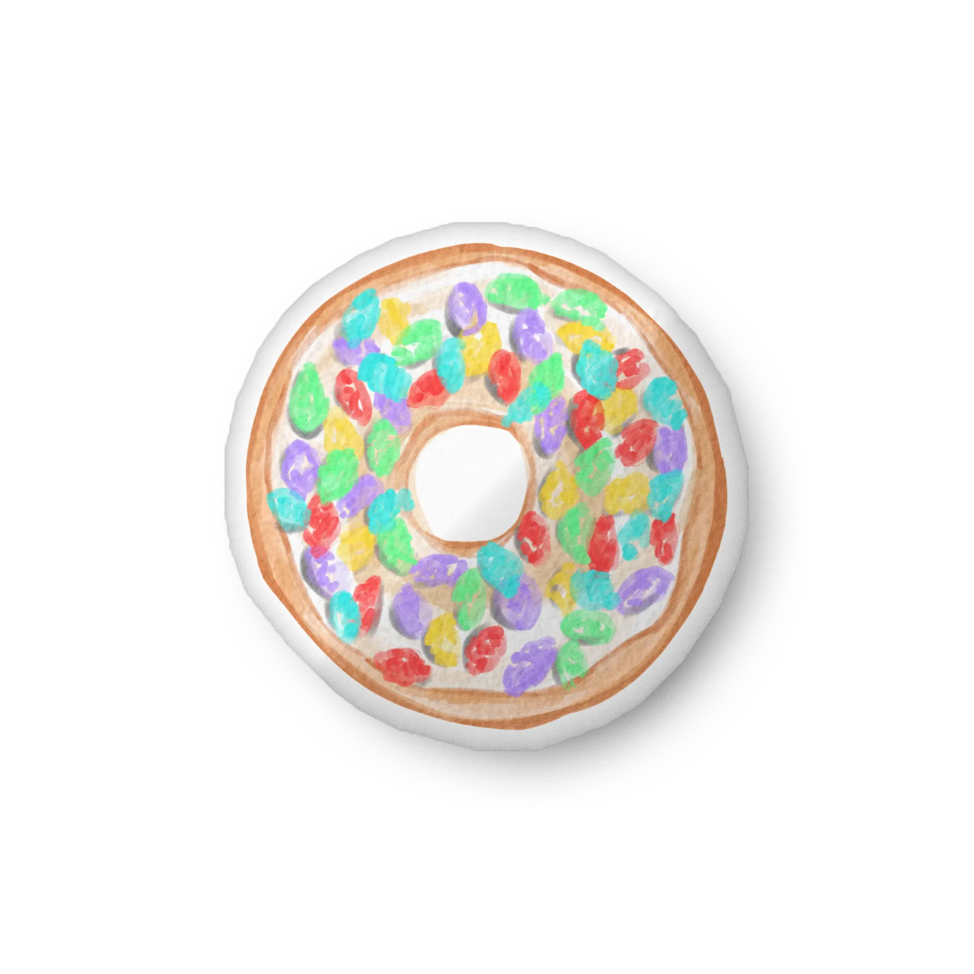 Confetti Donut Pillow