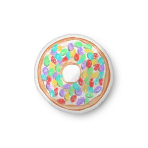 Confetti Donut Pillow