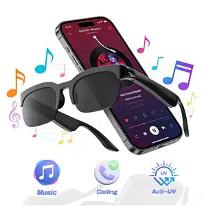 Smart Glasses for Men & Women,BT6.0 Glasses with Open-Ear Audio,Music & Hands-Free Calling,UV400 Sunglasses,Voice Assistant