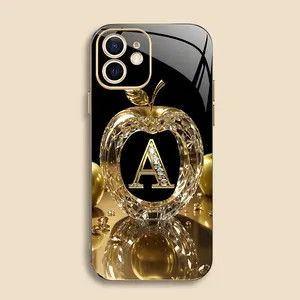 Suitable for [iPhone 11] New high-end gold letter electroplated gold edge mobile phone case new business simple explosion-proof mobile phone case affordable anti-fall anti-fingerprint 995