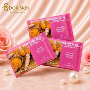 3 Super Bon Plus Turmeric Soap for Face & Body - Cleansing Brightening Skin Glow by Jenny Queen