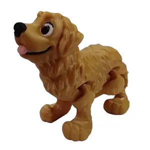 BS 208 Creations 3D Printed Articulating Golden Retriever Animal Statue, Collectible Figure Decor, Cute Cartoon Figurine, Creative Home Decor, Table Desk Ornament