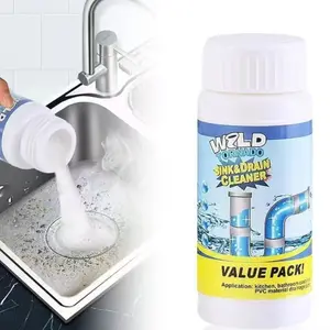Powerful Sink and Drain Cleaner Powder, Fast Foaming Drain Cleaner for Kitchen and Pipes Cleaning Tool