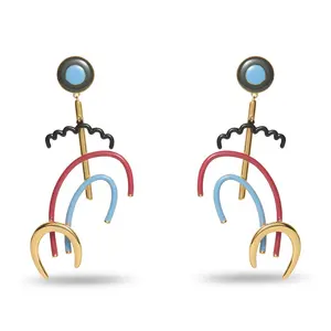 THE MET X LELE KANDINSKY VIOLETT MOBILE EARRINGS