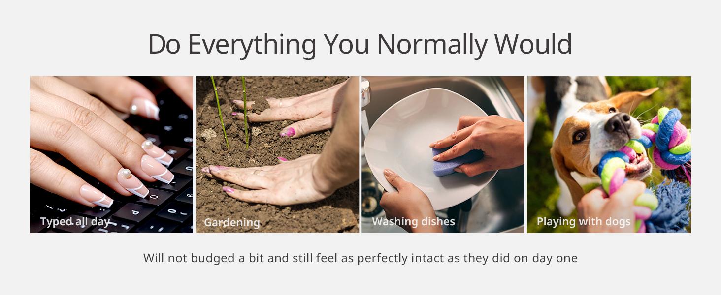 BTArtbox French Tip Press On Nails - Lamp-Curable Blush Red Almond Press On Nails with Glue for Women, Silver Outline Soft Gel Glue On Nails in 15 Sizes - 30 Stick On Nails Kit, Lolita Razor