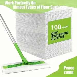 30/200Pcs Disposable Dust Removal Paper Electrostatic Mop Pad Lazy Household Cleaning Cloth Magic Floor Tile Mop Refill Pad for Home Floor Dust Hair Removal Supplies