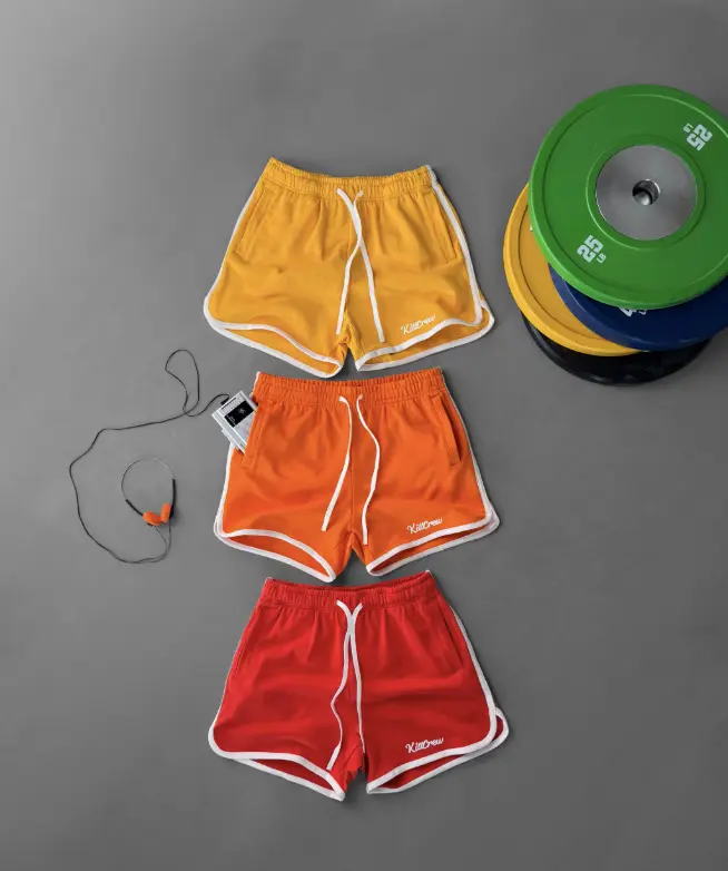 Kill Crew Unisex 100% Natural Cotton 4" Inseam Mid-Thigh Sport Shorts - Elastic Waistband, Pockets, Retro, Casual, True-To-Size, Muay Thai, Athleisure, Running Athletic, Performance Training, Lightweight Clothes, Athleisure Shorts