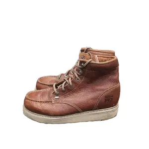 Timberland PRO Men's Barstow 6 Inch Alloy Safety Toe Industrial Wedge Work Boot - Brown Leather