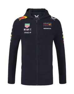 Red Bull Racing F1 2025 Team Full Zip Hooded Sweatshirt- Navy