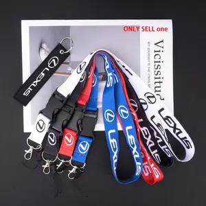 Nylon Car Lanyard Key Pendant Holder, Emblem Style Keychain for Lexus Models, Mobile Phone & Work Permit Lanyard, Durable Design
