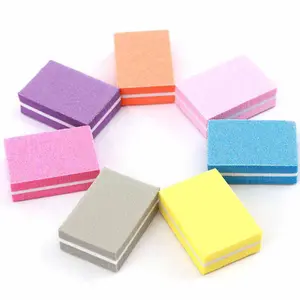 Double-headed mini sanding sponge Polishing buffer Nail file Manicure tool set Crystal nails special dual-effect sanding head design High-density sponge anti-shatter technology Gentle cuticle removal technology Gel nail shaping tool