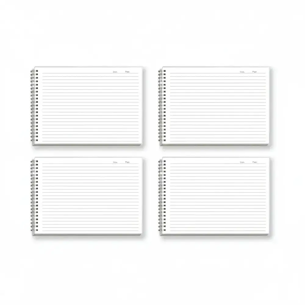 Thick Spiral Notebook Bundle, 2pcs or 4pcs B5 Size, 60 Sheets, 8mm Ruled Cream Paper, Smooth, Firm Binding for Students and Office Use Stationery Supplies, Notebook Set, College Essentials, Studying Essentials