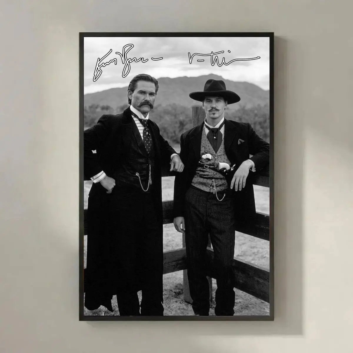 [No Frame] Doc Holliday & Wyatt Earp Tombstone Movie Poster, Vintage Western Movie Wall Art, Classic Western Decor, Made In USA