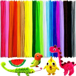 Summer Gift  200 pcs Pipe Cleaners, Pipe Cleaners for crafts, Craft Supplies Multicolor Chenille Stems for Art&Craft Christmas DIY projects(12inch*6mm,20colors)