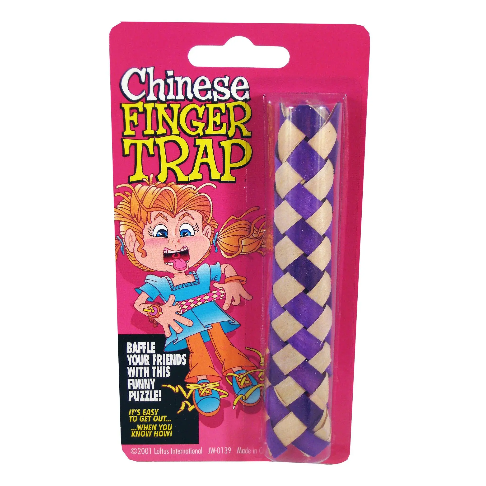 Chinese Finger Trap - Classic Funny Puzzle Game, Easy to Get In-Hard to Get Out, Ideal for Age 8+, 8 Years +, Casual Gatherings, Parties