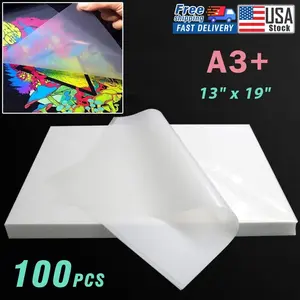 100PCS A3+ 13" x 19" DTF Heat Transfer Film Hot Peel  For DTF Printer