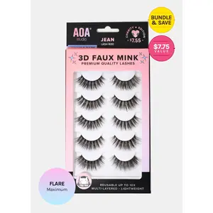 Paw Paw: 3D Faux Mink Lashes - Jean 5-Pack