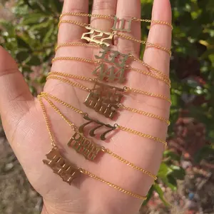 Angel Number Necklace (Gold 666)