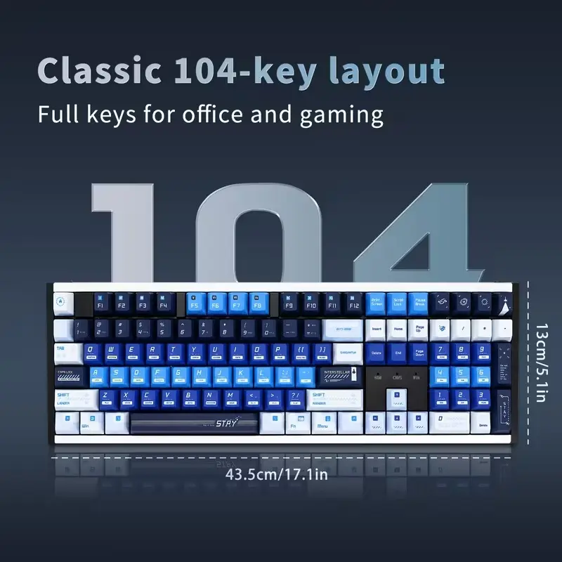 104-Key Single-Mode CNC Aluminum Alloy Mechanical Gaming Keyboard – Featuring stunning RGB lighting, a detachable cable, and an ergonomic design. A high-quality keyboard suitable for PC, Mac, PS4, and Xbox gamers; available in various colors and styles.,