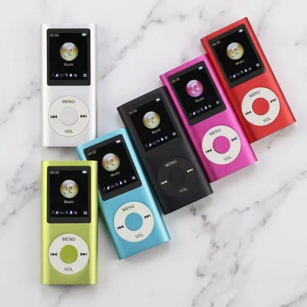 1 set portable MP3 player, 1.8-inch LCD screen, available in multiple colors, supports TF card, ultra-thin high-definition media/music/audio player (shipped with built-in battery), for personal use/gift giving