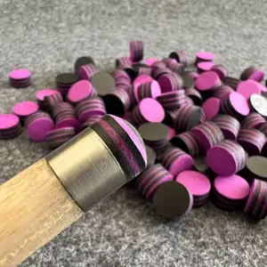 2 Pieces 11mm Multi-Layer Billiard Cue Tips, High-Class 8-Layer Pigskin Pressing, Handmade Tip, Professional Snooker & American Pool, Billiard Accessories
