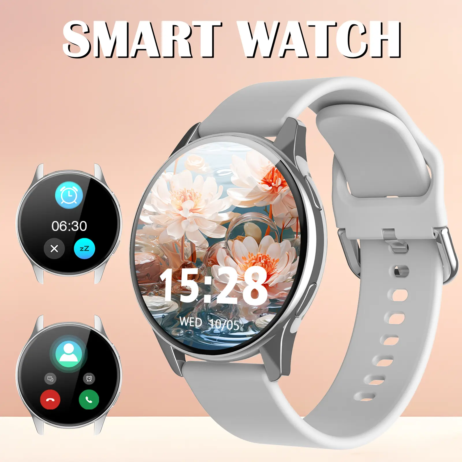 Smart Watch with Wireless Calling, Multi-Sport Modes, Call & Message Alerts, Custom Wallpaper, Compatible with iOS/android