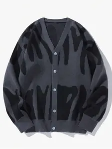 Emrg Men's Casual Pullover Sweater, Long Sleeve Round Neck Design, Autumn Winter Fashion Colorblock Style, Comfortable Knitwear