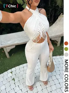 Women's Beach Casual Vacation Fitted Lightweight Breathable Chic Overalls Romper, Ladies Summer One-Piece Jumpsuit, Comfortable and Stylish for Travel and Relaxing