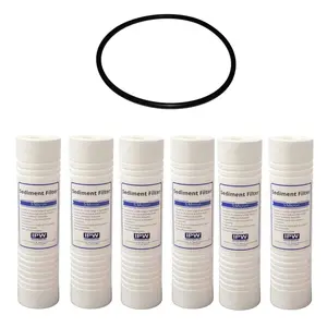 Compatible for WHKF-GD05 , 3M Aqua-Pure AP110 Filter, Grooved 5 Micron Water Filter Cartridges 6, O-ring
