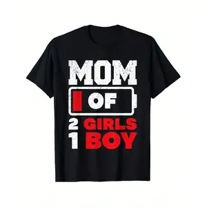 Proud Mom T-Shirt - Funny Parenting Gift for Moms & Dads, Unisex Round Neck Short Sleeve Shirt, Casual Comfortable Year-Round Wear, Family Matching Outfits, Machine Washable (Men & Women)