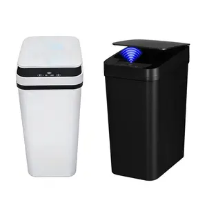 Smart Induction Waterproof Trash Can for Bathroom, Bedroom, Office Nordic Style, Household Items Saving Space Motion Sensor Multifunctional Home Goods Environmentally Friendly Automatic summerwins