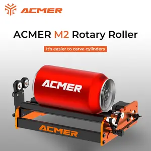 ACMER M2 Laser Engraver - 360° Rotating Wheel | Adjustable Stand for Wider Engraving Area | Tool for Curved Surface Engraving | Arched & Irregular Surface Processing