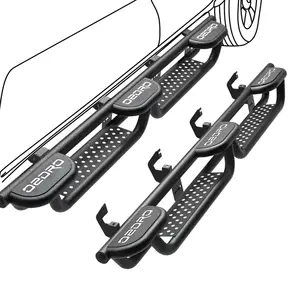 OEDRO Running Boards w/Three Raised Steps Compatible with 2019-2025 Chevy Silverado & GMC Sierra 1500 Crew Cab, 2020-2025 Silverado/Sierra 2500HD 3500HD, Wheel to Wheel Side Steps Nerf Bar