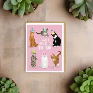 Puuurfect Cats Birthday Card