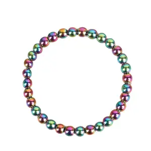 Rainbow Hematite Energy Bracelet | Grounding Stability Clear Thinking Protection Empowerment