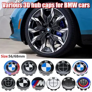 4pcs 56/68mm Bmw Wheel HUB Center Caps with Logo, Car Exterior Modification Cover, Scratch Resistant Wear-Resistant, Tire Center Cap Decoration