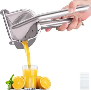 Hand Juicer Squeezer - Aluminum Lemon Squeezer for Effortless Juice Extraction - Manual Hand Press Juicer for Lemon, Orange, Lime, Grapefruit & Pomegranate, Durable Ergonomic Handle, Easy Clean Design