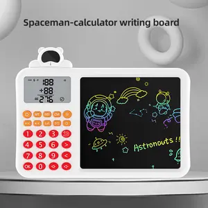 2-in-1 Kids Math Learning Tablet 3-8, Calculator + LCD Writing Board, + − × ÷ Practice, Column Math, Timed Drills