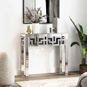 BLINGWORLD Modern Grecian Venetian Mirrored Console Table