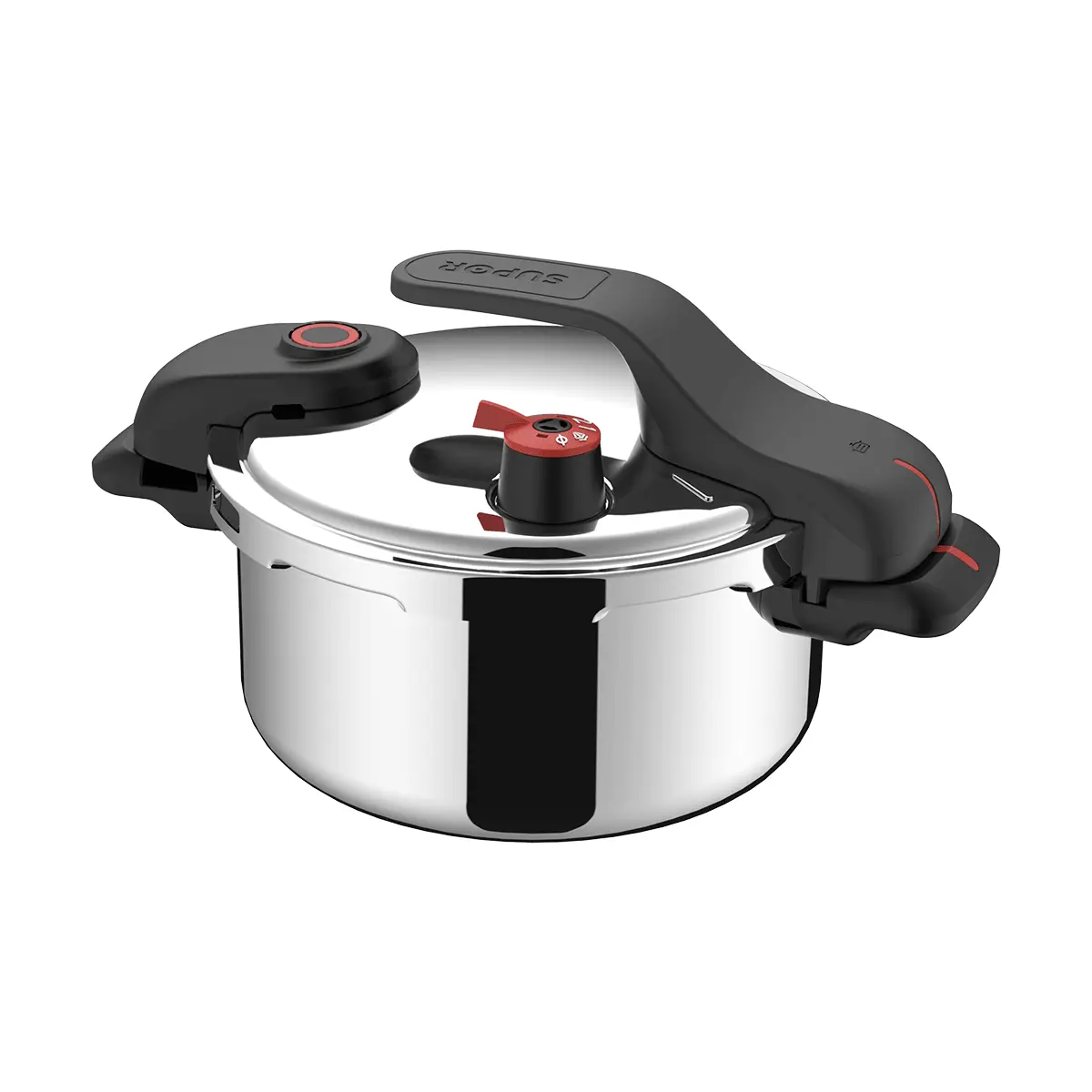 SUPOR 22cm 4L Stainless Steel Pressure Cooker - High-Pressure Stew Pot for Fast Cooking