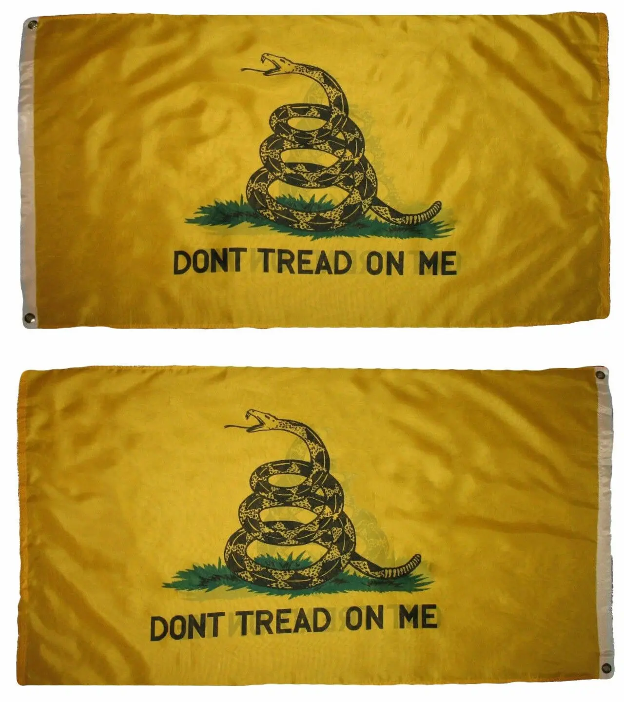 3x5 Ft Gadsden Flag Double Sided 3-Ply 150D Polyester Rattlesnake Banner Brass Grommets