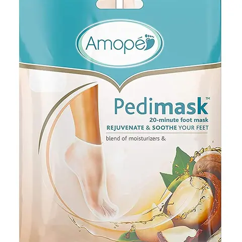 Amope Pedimask Foot Sock Mask, Macadamia Oil Essence Nail Smooth