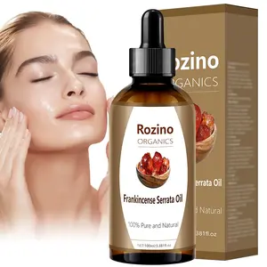 RozinoORGANICS Frankincense Serata Jojoba Oil 4fl oz | EWG Verified Organic, 100% Pure Cold-Pressed | For Skin, Hair, Nails & Cuticles – Unrefined, Hexane-Free | Natural Moisturizing Carrier Oil (Facial Serum/Gua Sha)