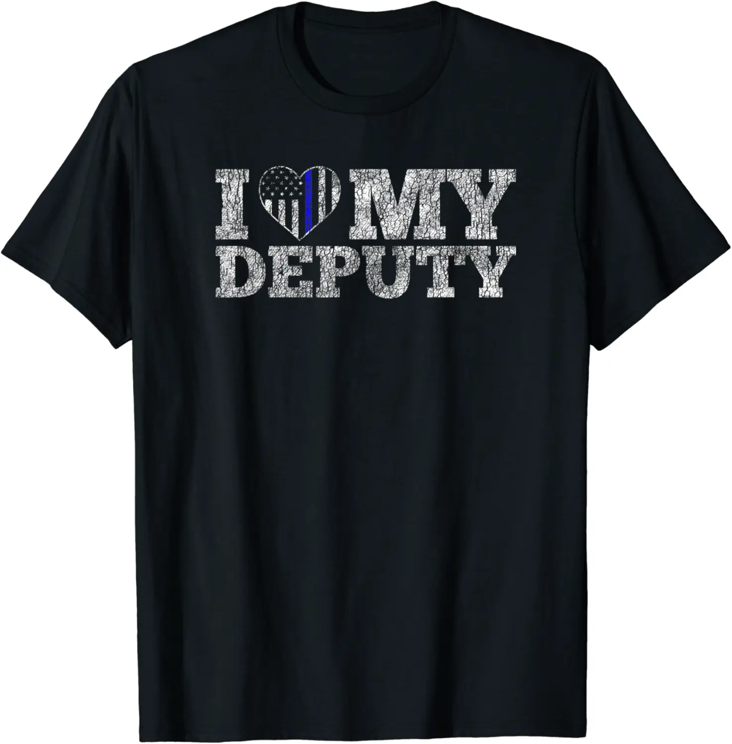 Vintage Retro Love my Deputy Sheriff Wife T-Shirt - Griseldatu Shop 82B07KDL19LD