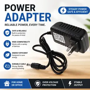 Perfect Holiday 12V 2A Power Adapter – 30W AC/DC Charger for LED Strip, CCTV Camera, Router, Monitor & 12V Devices