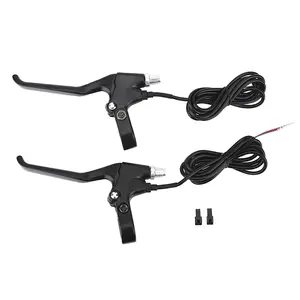 1 pair of durable brake levers, 2 wires, left and right, compatible with bicycles, black brake lever seats replacement parts