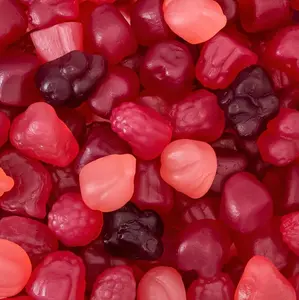 Berry Jelly Candy Mix 1 Pound Bag | Vegan Gummies with Real Fruit Puree | Assorted Berry Flavors | Gelatin Free Plant Based Texture | No Artificial Colors and Flavors | Dye Free Candy