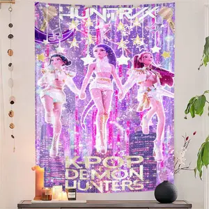 Cute Anime Wall Tapestry, Sweet and Adorable Style, Perfect for Living Room Bedroom Dormitory, Home Decor, Holiday Party Fashion Decoration