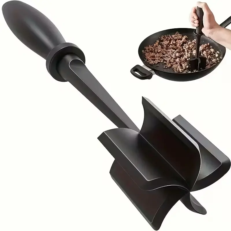 1pc Meat Chopper, Heat Resistant Pulverizer Suitable for Hamburger Meat Ground Beef Smasher Shredder Top-Quality Meat Masher Grinder for Crafting Burgers, Beef, Turkey, And More