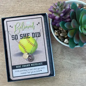Softball Charm Necklace